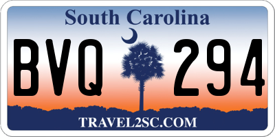 SC license plate BVQ294
