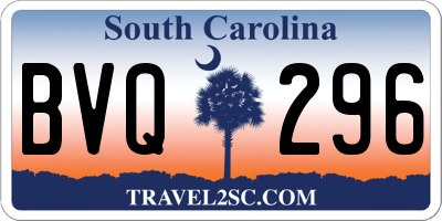 SC license plate BVQ296