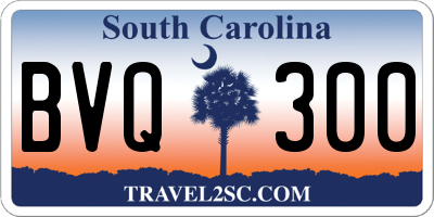 SC license plate BVQ300