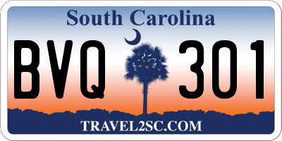 SC license plate BVQ301