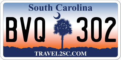 SC license plate BVQ302