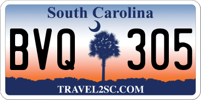 SC license plate BVQ305