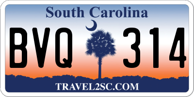 SC license plate BVQ314