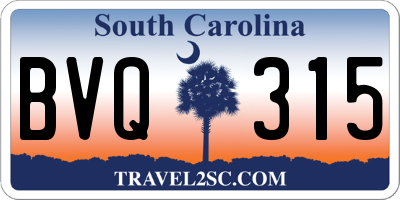 SC license plate BVQ315