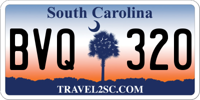 SC license plate BVQ320