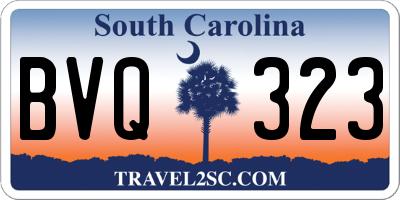 SC license plate BVQ323