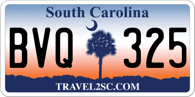SC license plate BVQ325