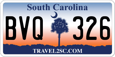 SC license plate BVQ326