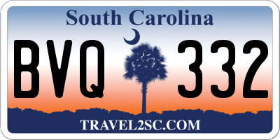 SC license plate BVQ332
