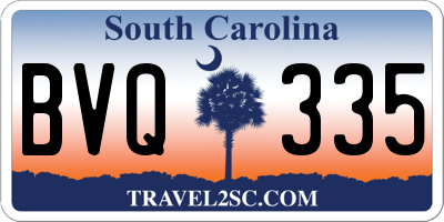SC license plate BVQ335