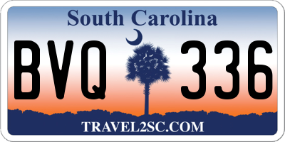 SC license plate BVQ336