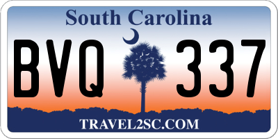 SC license plate BVQ337