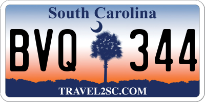 SC license plate BVQ344