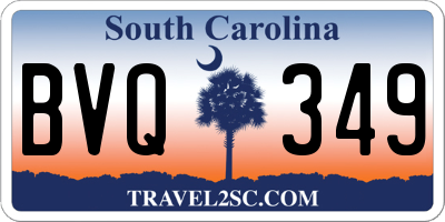 SC license plate BVQ349