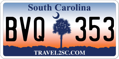 SC license plate BVQ353