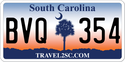 SC license plate BVQ354