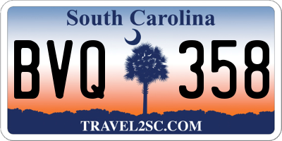 SC license plate BVQ358
