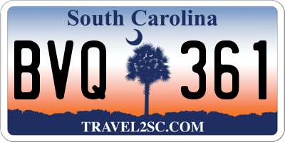 SC license plate BVQ361