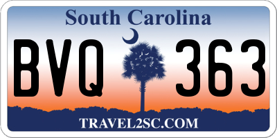 SC license plate BVQ363