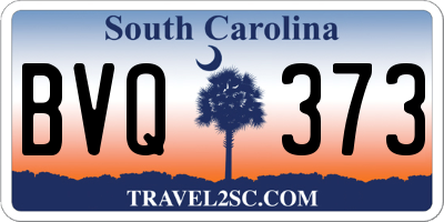 SC license plate BVQ373
