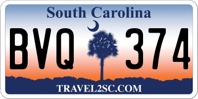 SC license plate BVQ374