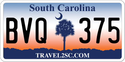 SC license plate BVQ375