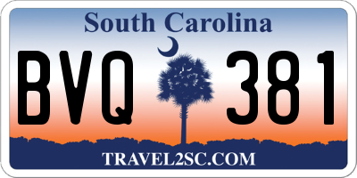 SC license plate BVQ381