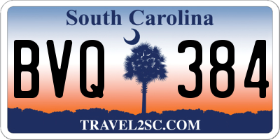 SC license plate BVQ384