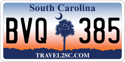 SC license plate BVQ385