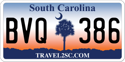 SC license plate BVQ386