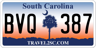 SC license plate BVQ387
