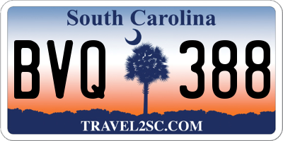 SC license plate BVQ388