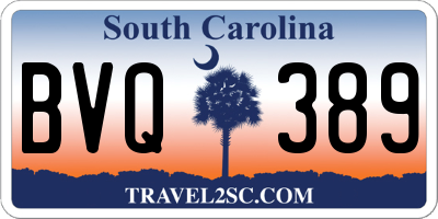 SC license plate BVQ389