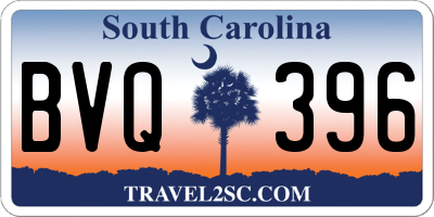SC license plate BVQ396