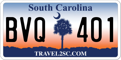 SC license plate BVQ401