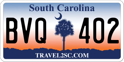 SC license plate BVQ402