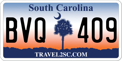 SC license plate BVQ409