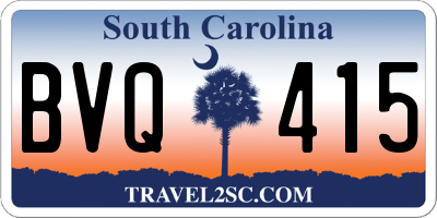 SC license plate BVQ415