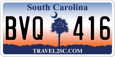 SC license plate BVQ416