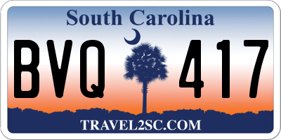 SC license plate BVQ417