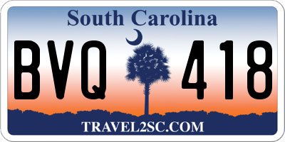 SC license plate BVQ418