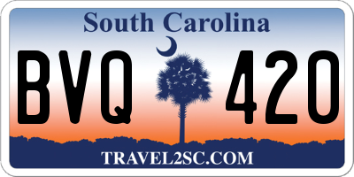 SC license plate BVQ420