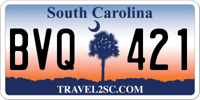 SC license plate BVQ421
