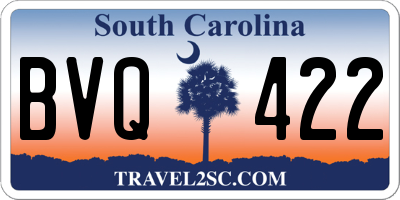 SC license plate BVQ422