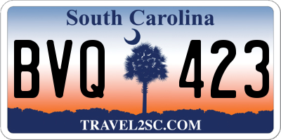 SC license plate BVQ423