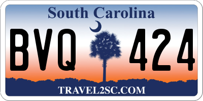 SC license plate BVQ424