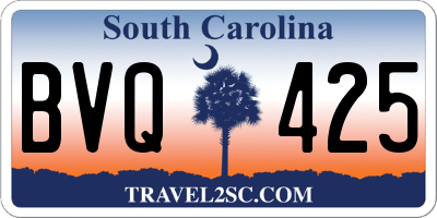 SC license plate BVQ425