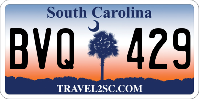 SC license plate BVQ429