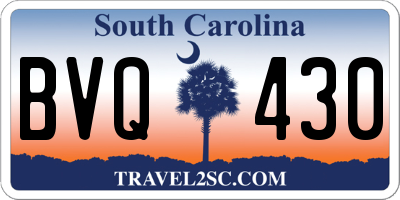 SC license plate BVQ430