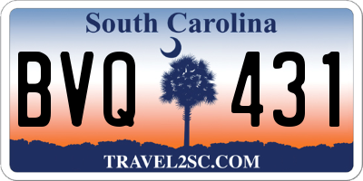 SC license plate BVQ431
